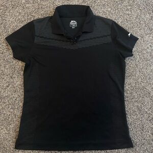 Slazenger Golf Women’s Performance Polo Shirt Size Large Black Moisture Wicking